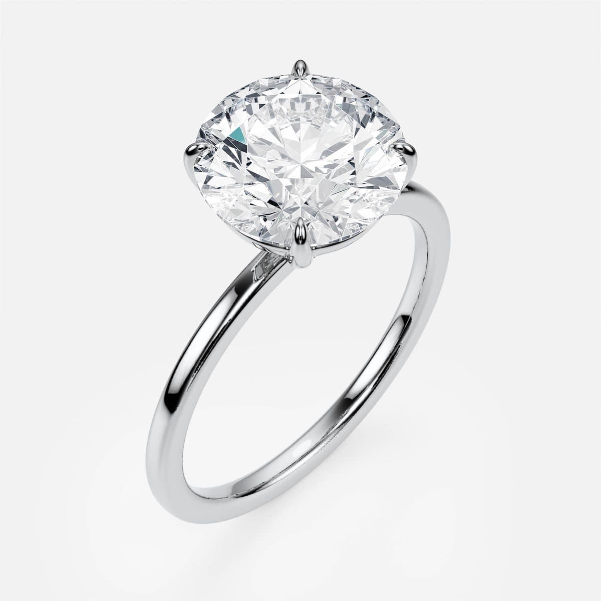 nanea Pure Line solitaire in white gold with a round brilliant centre stone