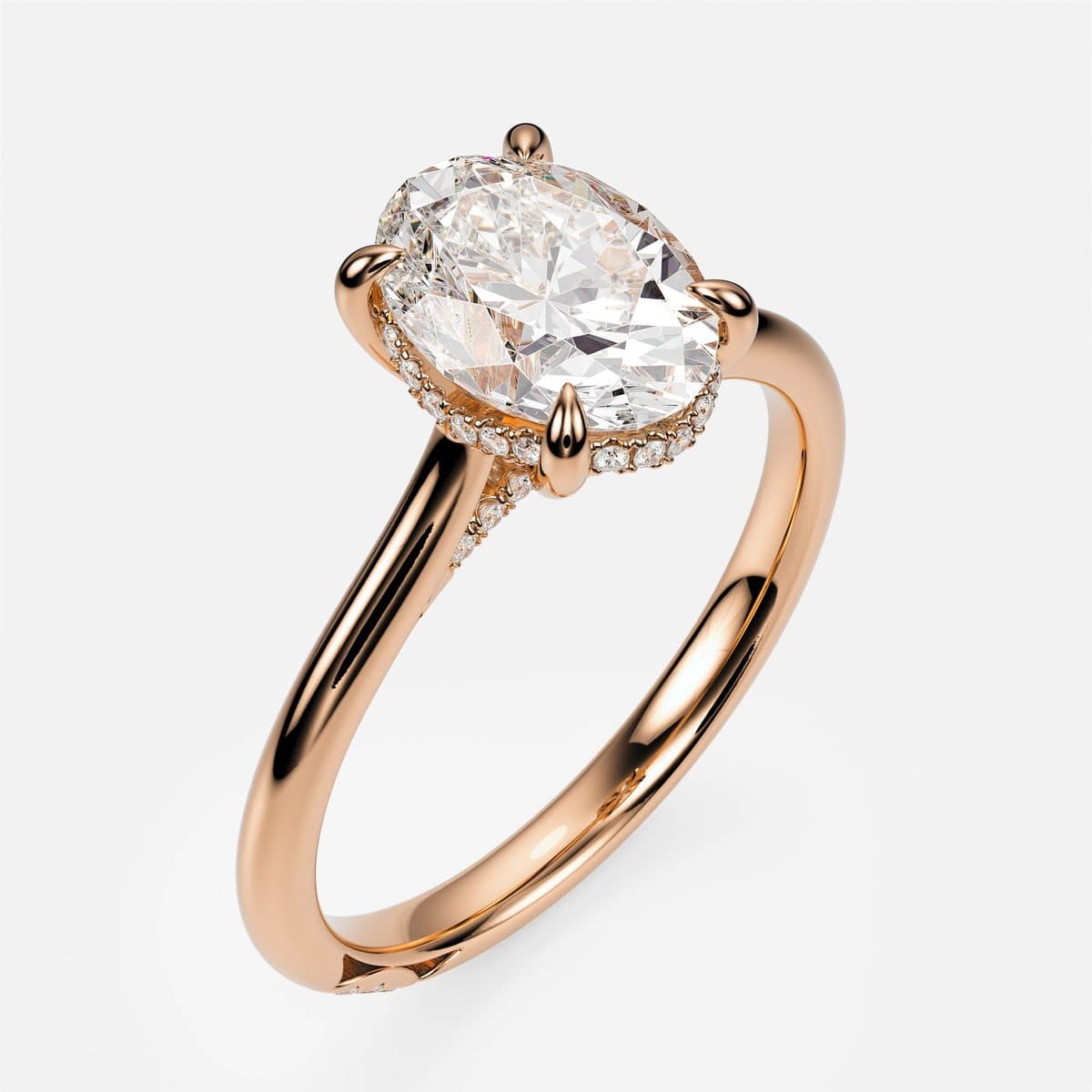 nanea Secret Cathedral engagement ring in rose gold
